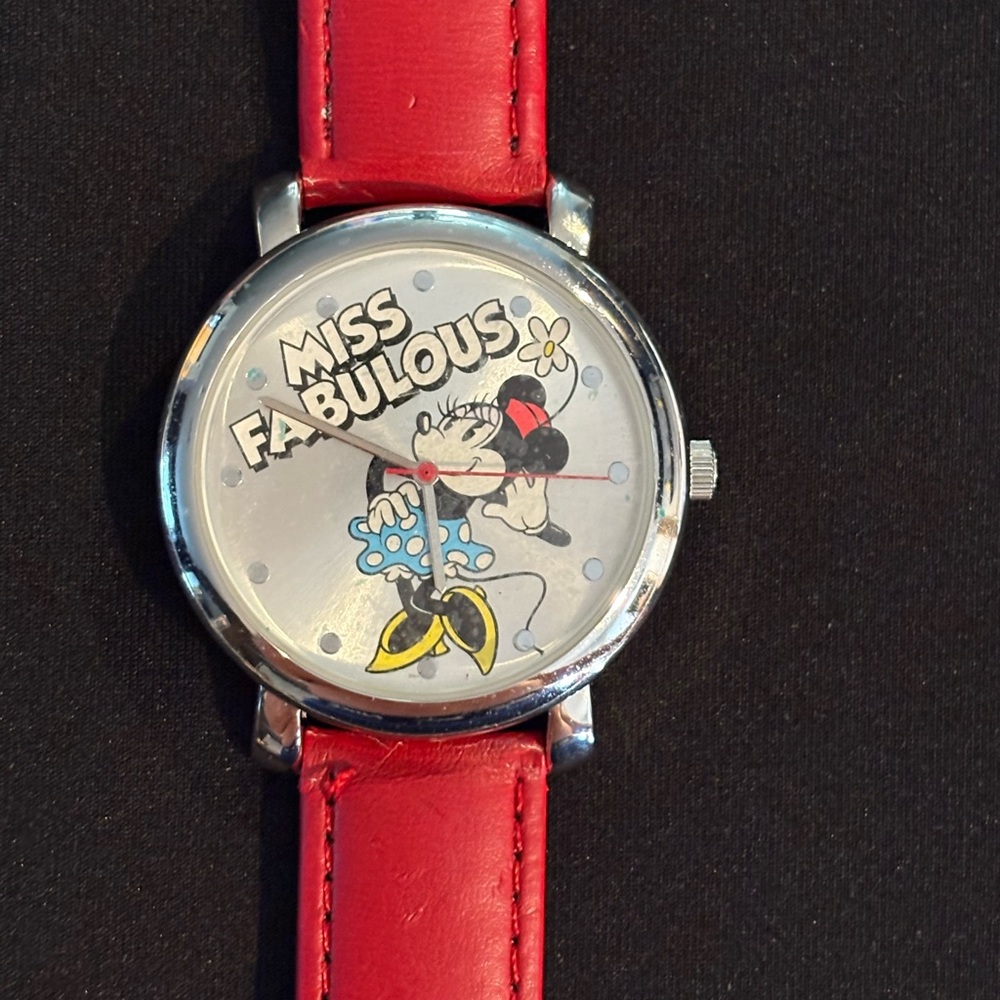 Miss Fabulous Minnie Mouse Special Edition Watch with Red Strap